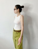 White Cut Out Back Vest #250311